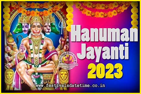 hanuman jayanti 2023 calendar